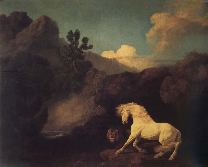 George Stubbs A Horse Frightened by a Lion oil painting image